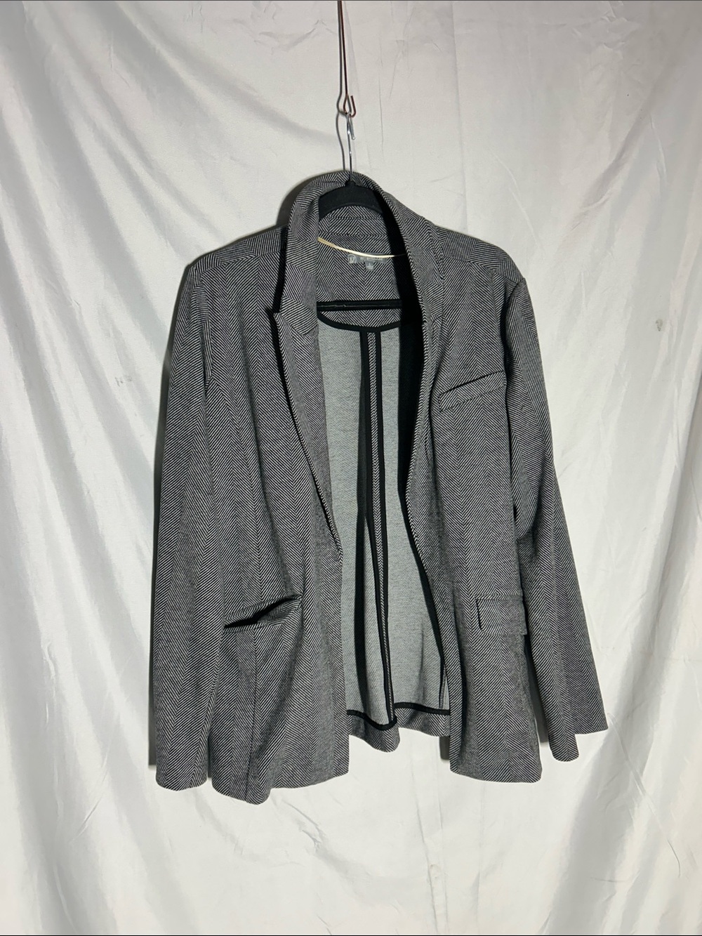Wit & Wisdom Heather Gray Open-Front Blazer